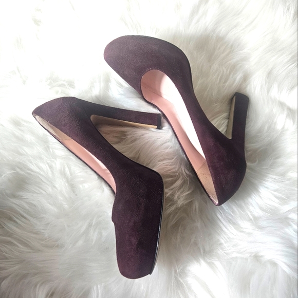 Burgundy Kate Spade Heels - Picture 1 of 5